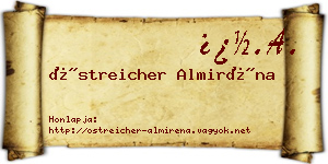Östreicher Almiréna névjegykártya
